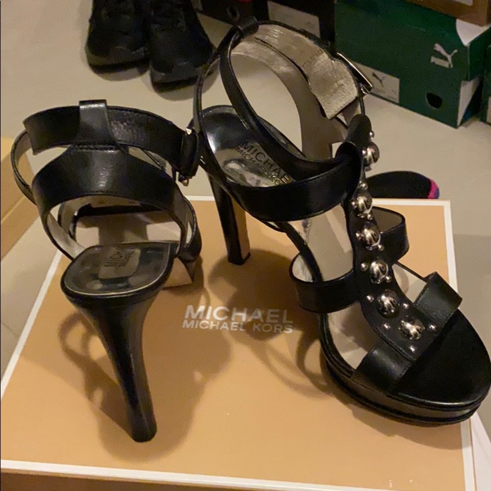 Michael Kors Beaded Black Heels